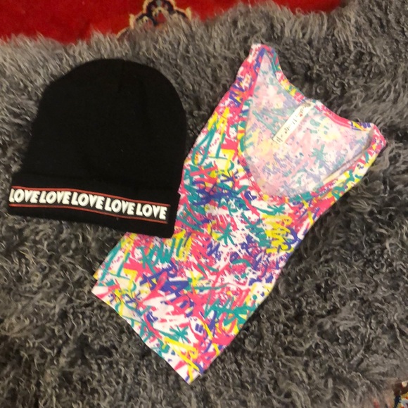 Colour Cotton Crop Top w/ Uline Size L - Picture 4 of 4